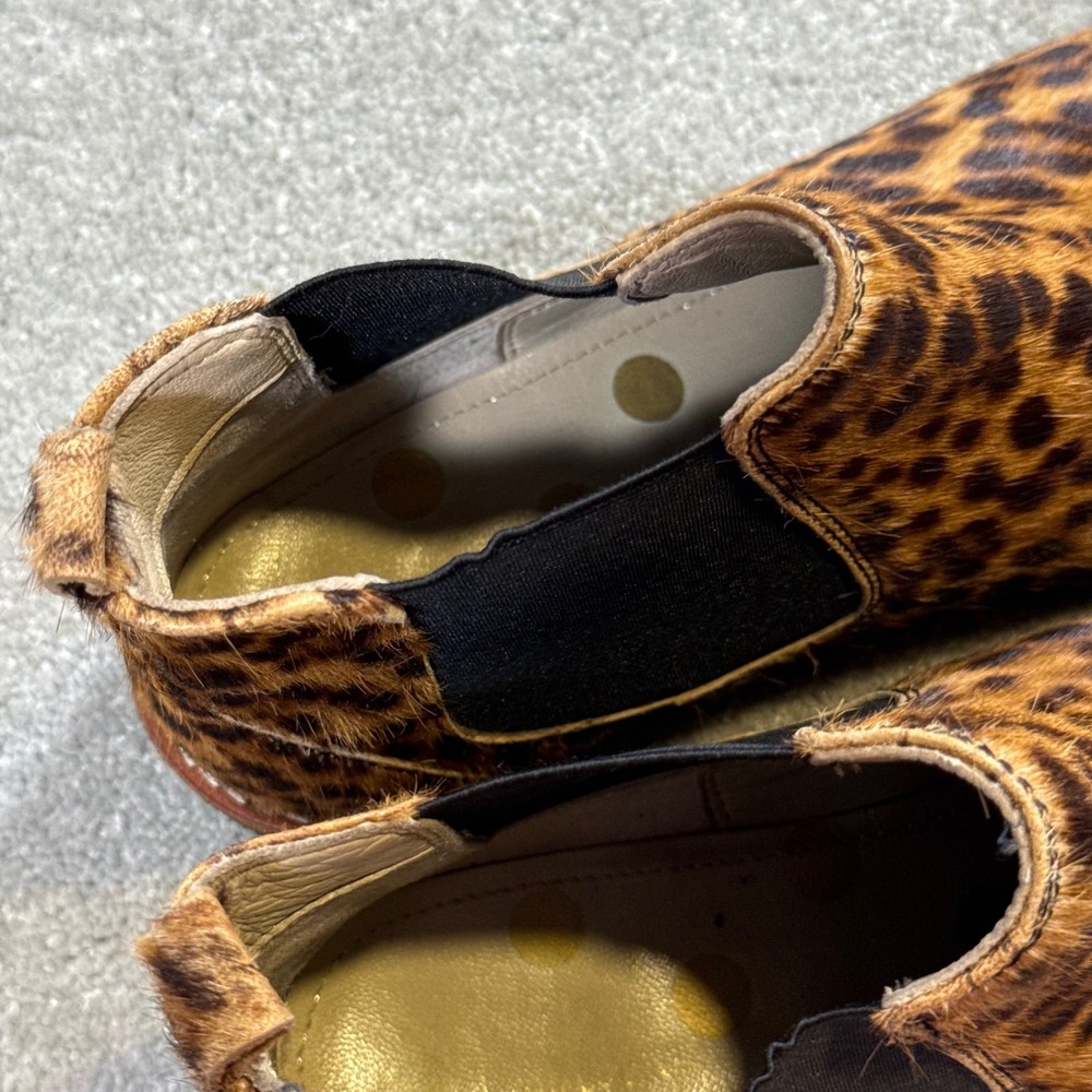 Boden Oakington Leopard Print Calf Hair Chelsea Boots Ankle EU39 US8 Mob Wife - Picture 10 of 14